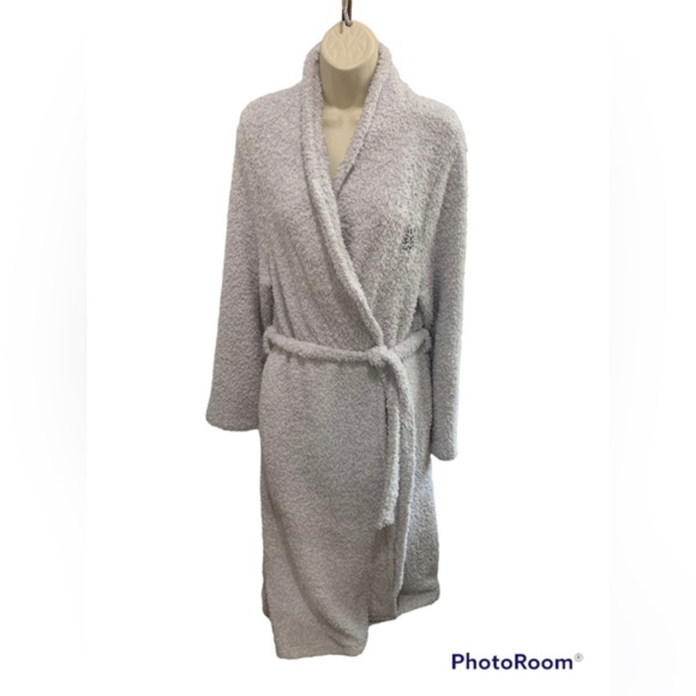 Cozy Women’s Light Blue Bath Robe No Size Tag See Measurements‎ NWOT